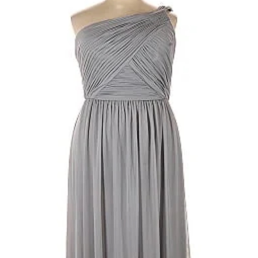 New with tags Alfred Sung full length dress in light gray